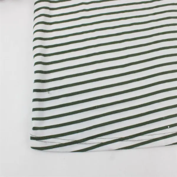 Bloomchic Green and White Striped 3/4 Sleeve Top Women's Size 10