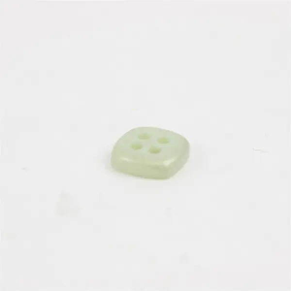 Lot of 18 Mint Green Square 4-Hole Sewing Buttons
