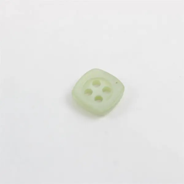 Lot of 18 Mint Green Square 4-Hole Sewing Buttons