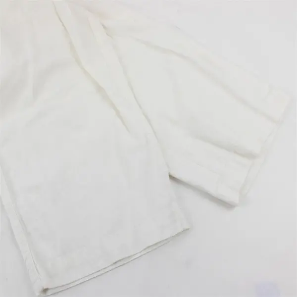 Sonoma Womens 12 White Straight Fit Linen Pants Pull On