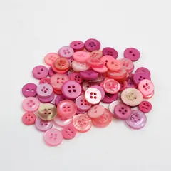 Lot of Pink Assorted Buttons Sewing Crafts Mixed Lot Pre-Owned