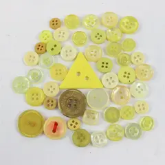 Lot of Yellow Buttons Assorted Sizes Shapes Sewing Craft