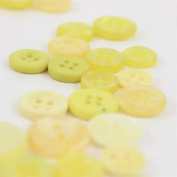 Lot of Yellow Buttons Assorted Sizes Shapes Sewing Craft