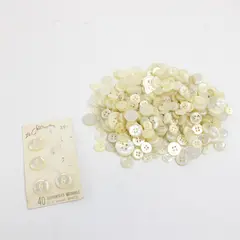 Le Chic Lot of Off-White Sewing Buttons Crafts Repair