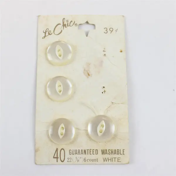 Le Chic Lot of Off-White Sewing Buttons Crafts Repair