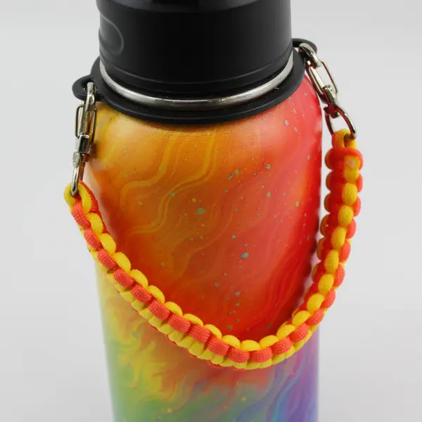 Unbranded Stainless Steel Multicolor/Rainbow Water Bottle ~32 Oz 11.25" Tall