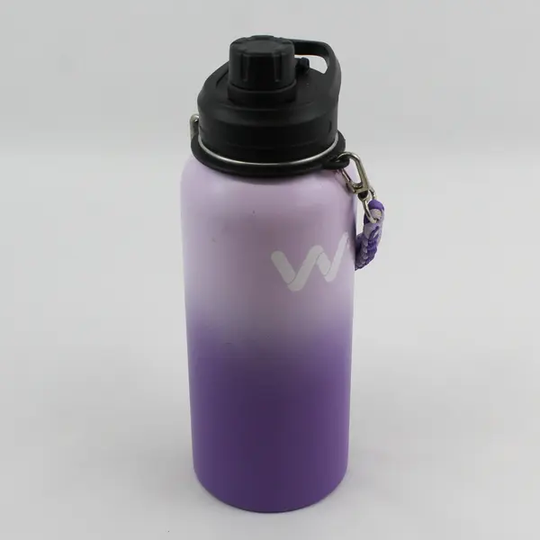 32 oz Stainless Steel Purple Gradient Werewolves Water Bottle 11.25in Tall