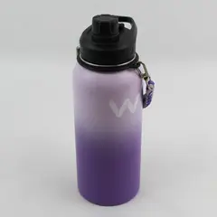 32 oz Stainless Steel Purple Gradient Werewolves Water Bottle 11.25in Tall