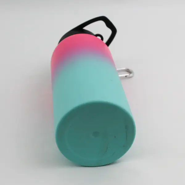 Unbranded Stainless Steel Pink/Blue Gradient Water Bottle ~32 Oz 11.25" Tall