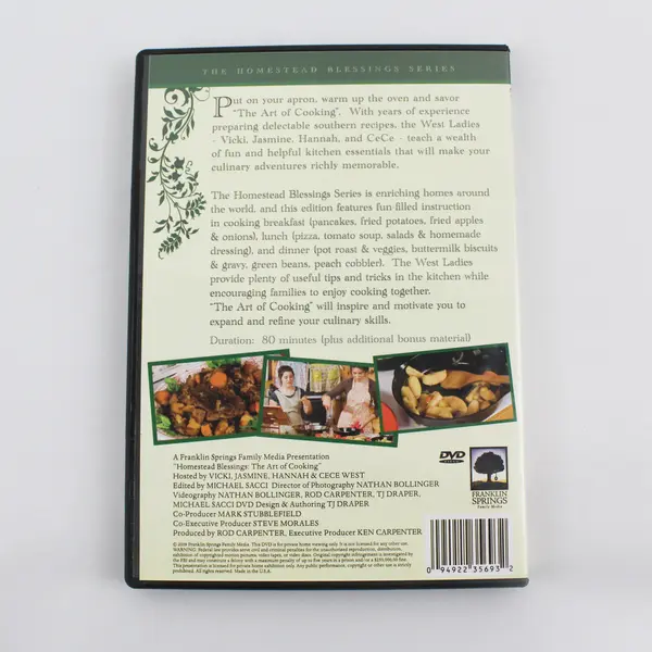 Homestead Blessings The Art of Cooking 2009 DVD