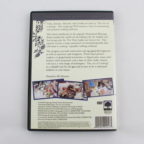 Homestead Blessings The Art of Crafting  2010 Franklin Springs Family Media DVD