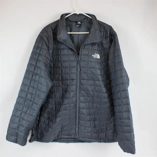 The North Face Gray Quilted Zip-Up Jacket Men's XXL