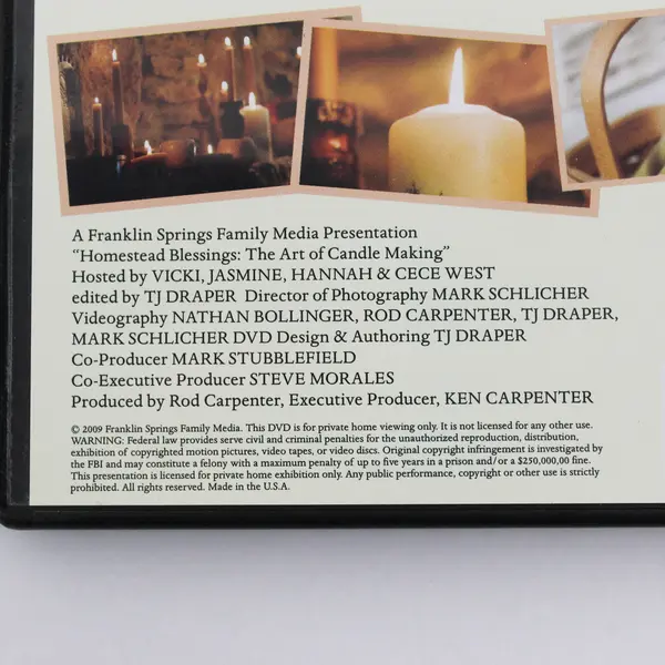 Homestead Blessings: The Art of Candle Making 2009 DVD
