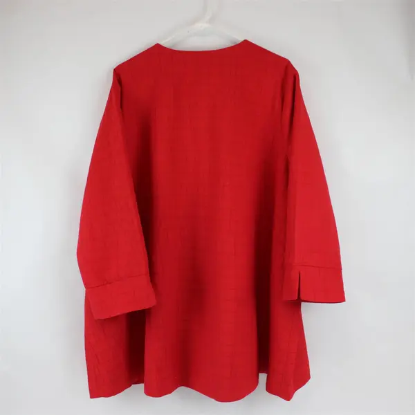 Susan Graver Red Jacket Large Button Detail Women's Size 2X