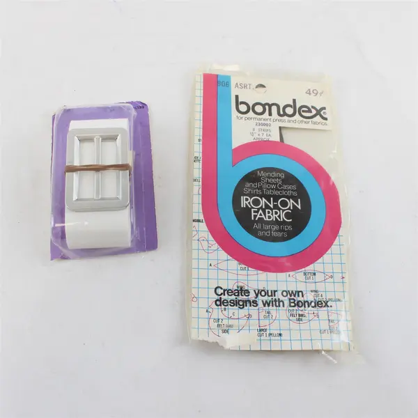 Lot of 2 Talon Textron Belting Bondex Iron-On Mending Fabric Sewing Repair