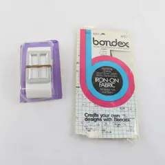 Lot of 2 Talon Textron Belting Bondex Iron-On Mending Fabric Sewing Repair