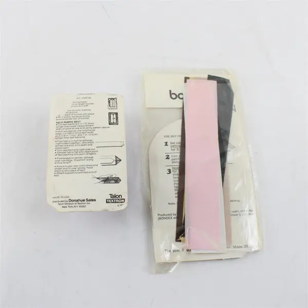 Lot of 2 Talon Textron Belting Bondex Iron-On Mending Fabric Sewing Repair