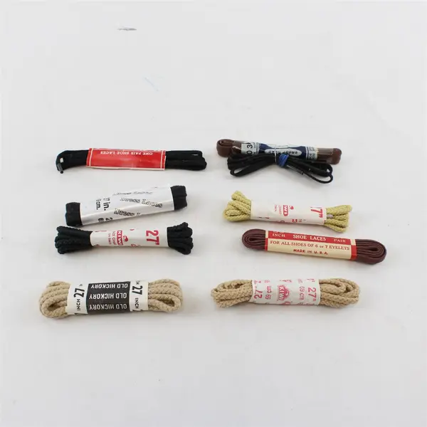 Lot of 9 Pairs Shoelaces 27" 30" Tan Khaki Black Brown New