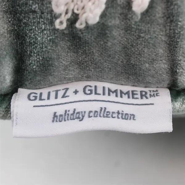 Glitz + Glimmer Holiday Collection Beaded Christmas Tree Throw Pillow 9" x 13"