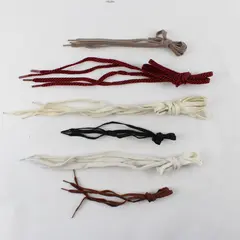 Lot of 6 Pairs Shoelaces Assorted Colors 26-46" Pre-Owned