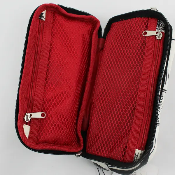 Brighton "Sketchbook" Pack-It Pouch B&W Double Zip Around Travel Pouch