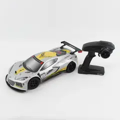 New Bright R/C Radio Controlled Silver Chevrolet Corvette 1:14 TESTED WORKS