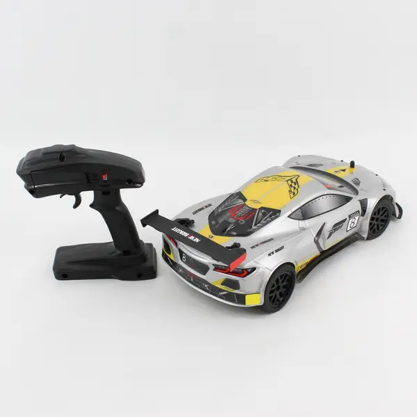 New Bright R/C Radio Controlled Silver Chevrolet Corvette 1:14 TESTED WORKS