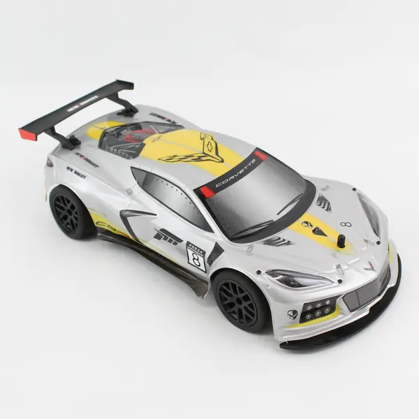 New Bright R/C Radio Controlled Silver Chevrolet Corvette 1:14 TESTED WORKS