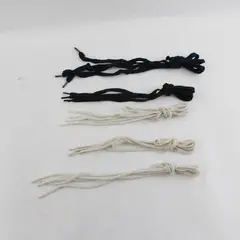 Lot of 5 Pairs Shoelaces 30-36in White Black Dark Pre-Owned