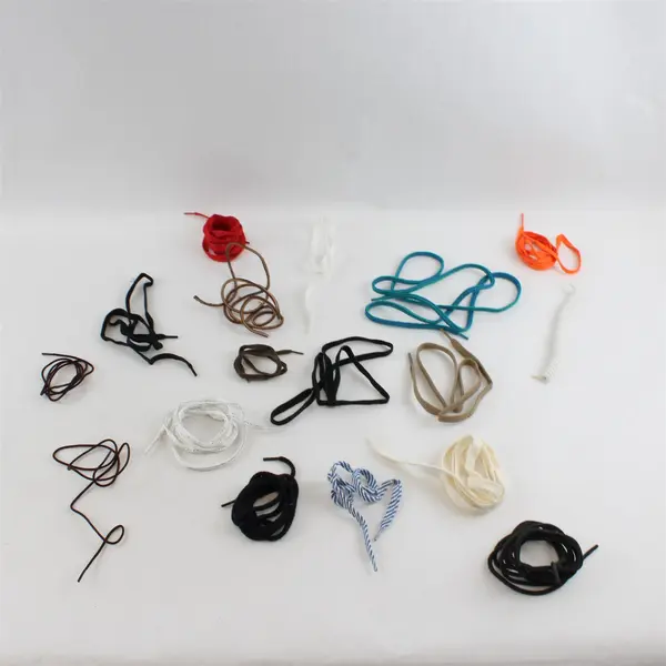 Lot of 17 Single Shoelaces Replacement Assorted Pre-Owned