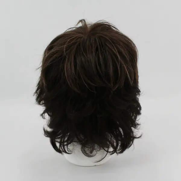 Raquel Welch Lace Front Short Brown Highlights Shag Vibralite Modacrylic Wig