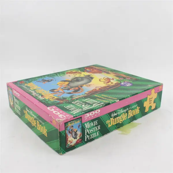 Vintage 1990s Golden 300 Piece Movie Poster Puzzle Walt Disney's Jungle Book 