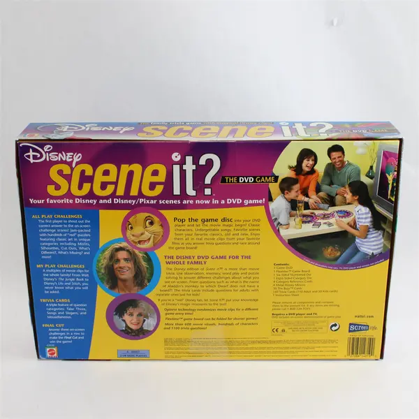 Screenlife Disney Scene It? 2004 DVD Board Game