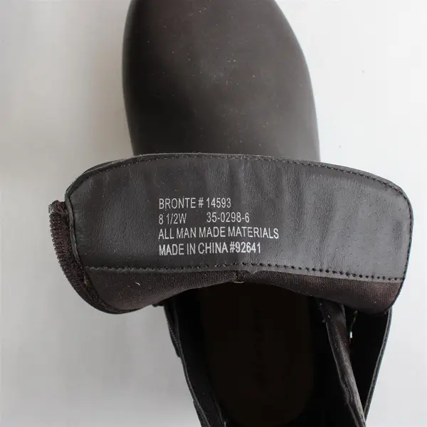 Comfortview Bronte Womens 8.5W Ankle Bootie Dark Taupe Brown Faux Leather