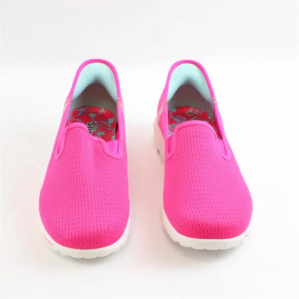 Skechers Neon Hot Pink Slip-Ins Go Walk Memory Foam Shoes Womens Size 9