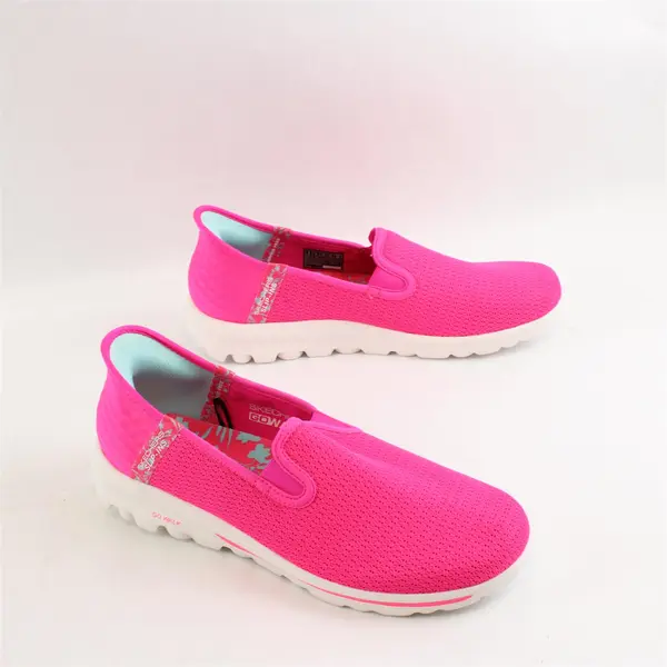 Skechers Neon Hot Pink Slip-Ins Go Walk Memory Foam Shoes Womens Size 9
