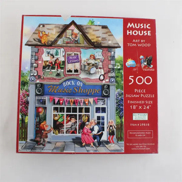 SunsOut Music House 500 Piece Tom Wood 29838 Jigsaw Puzzle