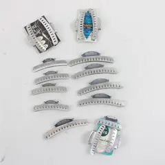 Vintage Lot of 15 Goody Aluminum Wave Hair Clips