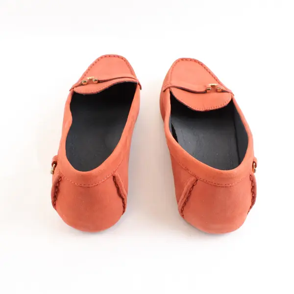 UGG Terracotta Orange Suede Callen Loafers Slip On Shoes Womens Size 8.5