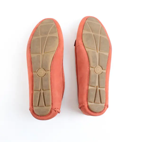 UGG Terracotta Orange Suede Callen Loafers Slip On Shoes Womens Size 8.5
