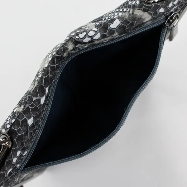 Hobo Original Snake Print Genuine Leather Kiss-lock Closure Clutch Wallet 