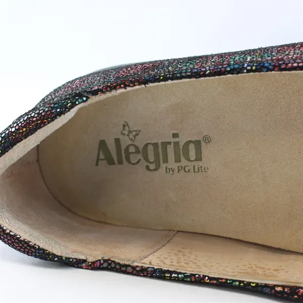 Alegria By PG Lite Red Tartan Leather Petal Flats Shoes Womens Size 8.5 M