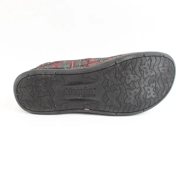 Alegria By PG Lite Red Tartan Leather Petal Flats Shoes Womens Size 8.5 M