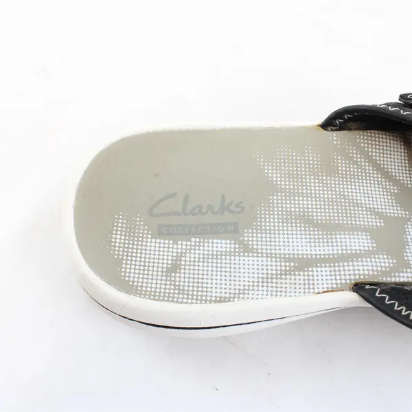 Clarks Collection Gray Floral Thong Flip-Flops Sandals Womens 8 M