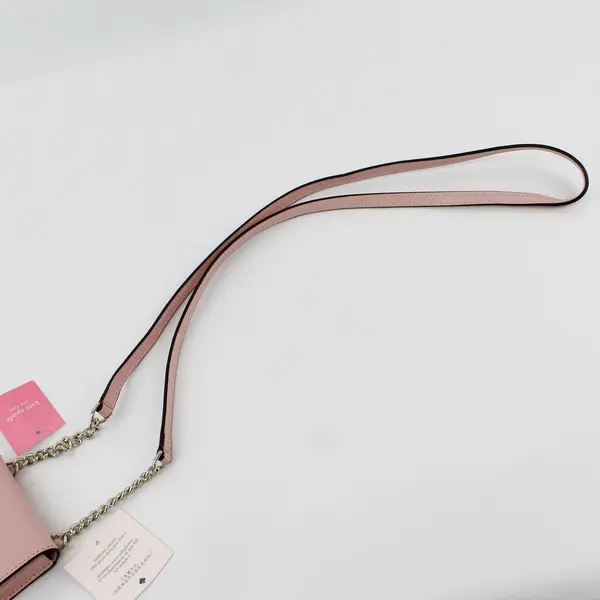 Kate Spade "Rosycheeks" North South Pink Leather Crossbody Phone Holder