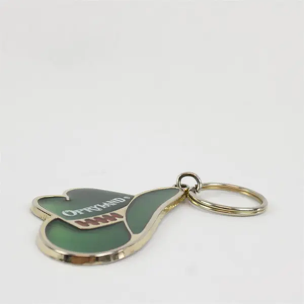 Vintage Opryland Cowboy Hat Keychain Green Gold Western Collectible
