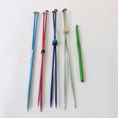Lot of 4 Sets Knitting Needles Sizes 3 + Crochet Hook 600mm - Used