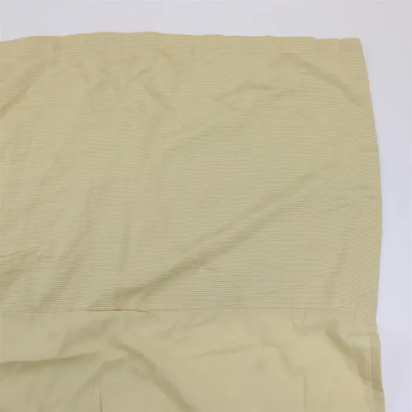 House Beautiful 2005 Solid Yellow Striped Bed Skirt Queen Size Cotton/Polyester