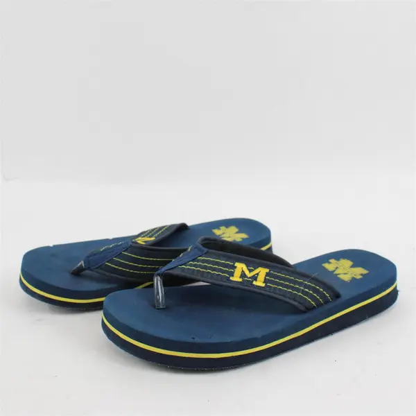 FOCO NCAA Michigan Wolverines Fan Sandals Pre-Owned