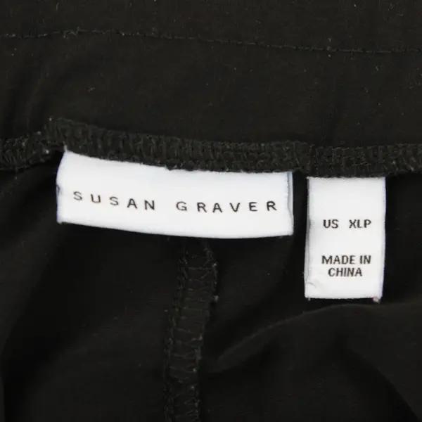 Susan Graver Women's Black Plus Pants Size XLP